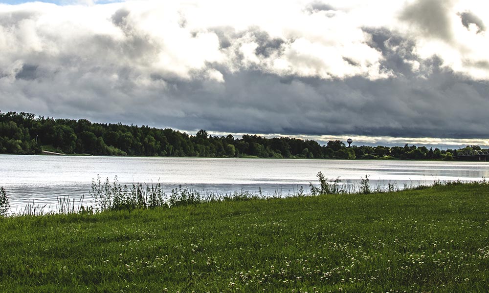 Pugneys lake on a cloudy day.