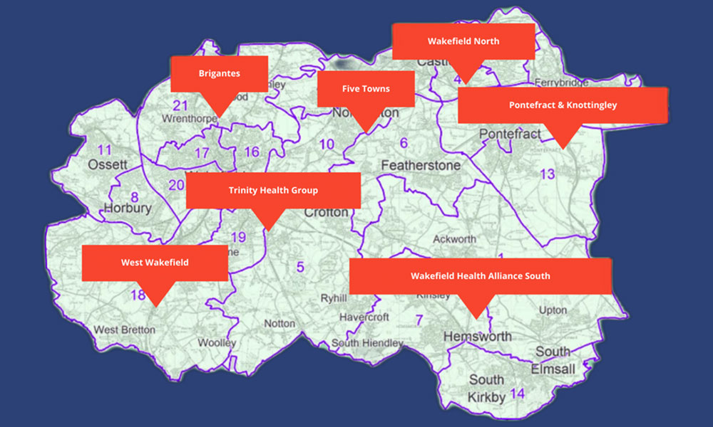 A map of the Yorkshire region with Conexus locations.